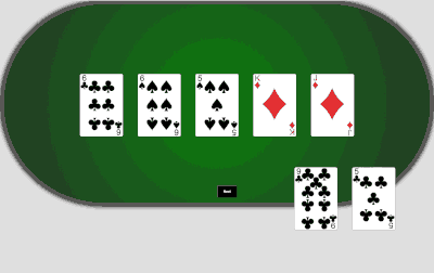 Bild meiner Poker Game Site mit Node und React JS